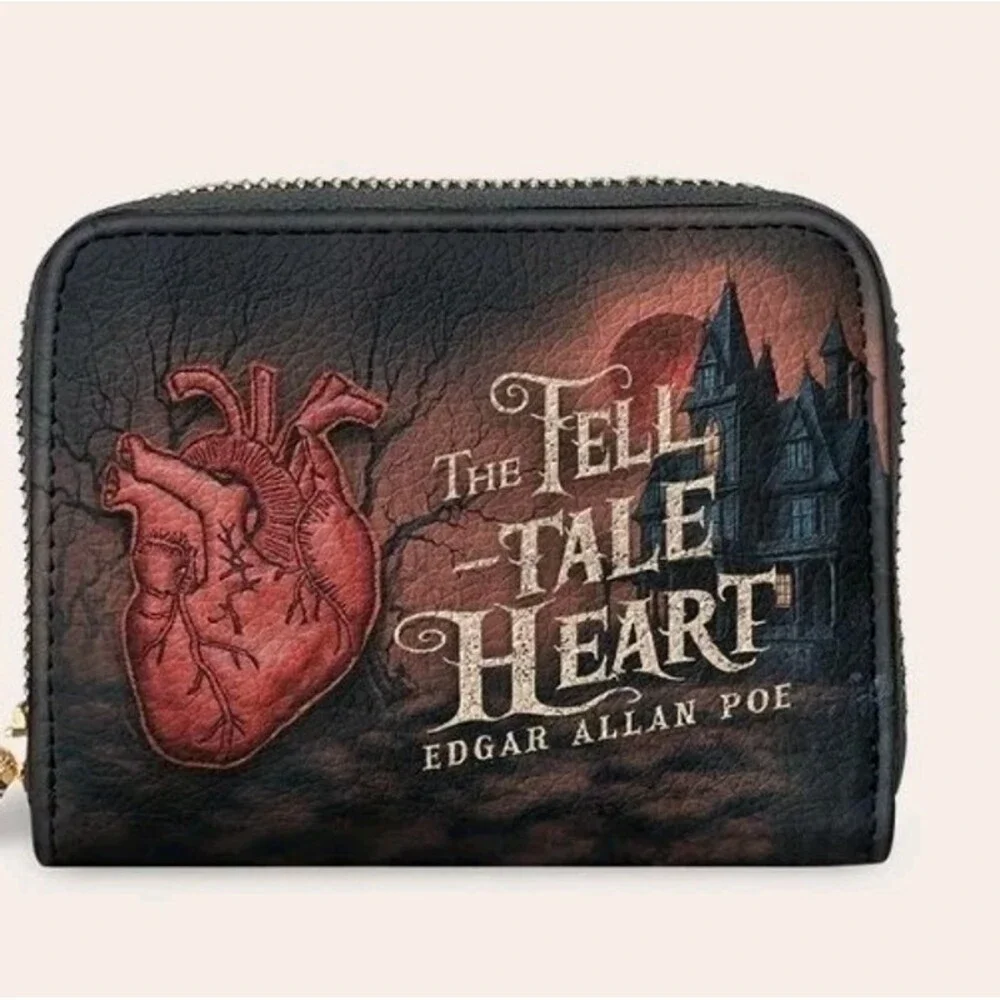 Edgar‎ Allan Poe The Tell Tale Heart Mini Wallet Horror Goth Halloween New NWT
